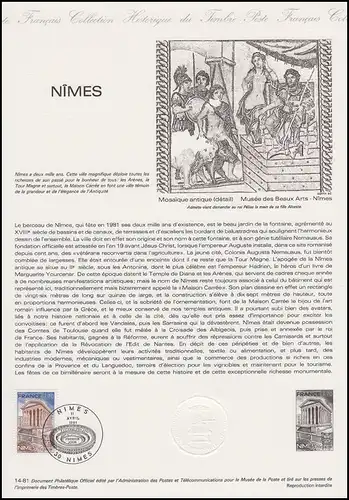 Collection Historique: Ville romaine de Nimes Département Gard 11.4.1981
