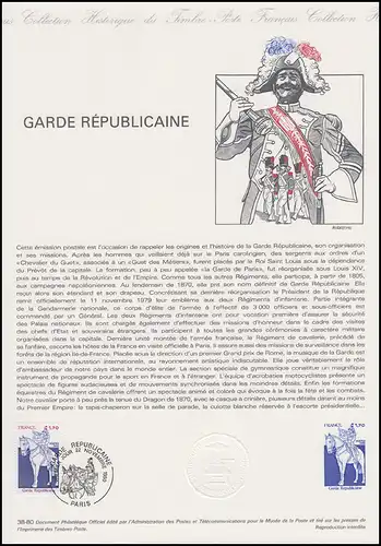 Collection Historique: Garde Républicaine & Trompeter auf Pferd 22.11.1980