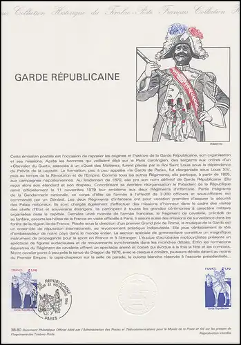 Collection Historique: Garde République & Trompeter à cheval 22.11.1980