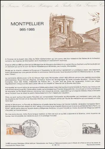 Collection Historique: Ville et Architecture Montpellier 30.3.1985