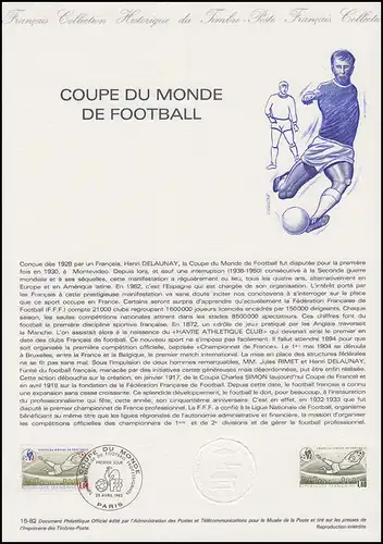 Collection Historique: Coupe du Monde de football - FIFA Football-WM 28.4.1982