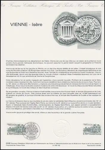 Collection Historique: Stadt Vienne - Isère / Tempel & Basilika 19.1.1985