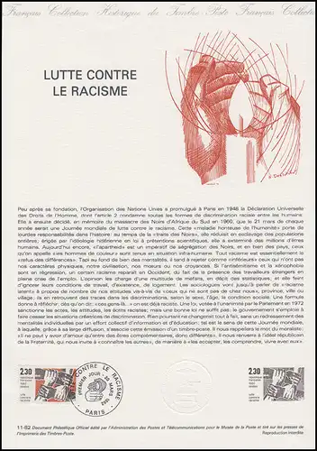 Collection Historique: Kampf gegen Rassismus - Lutte conte le Racisme 20.3.1982