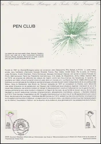 Collection Historique: Pen Club - Association des écrivains 19.9.1981