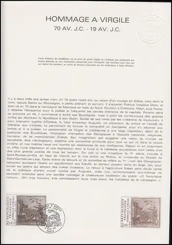 Collection Historique: Hommage A Vergile / Poète et Épiker Vergile 14.11.1981