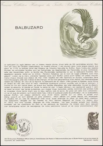 Collection Historique: Balbuzard / Panda de l'Aigle des Poissons 14.10.1978