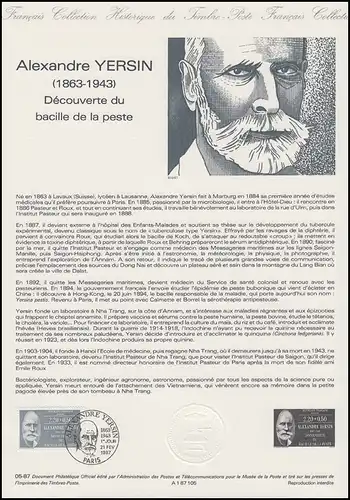 Collection Historique: Entdecker des Pestbazillus - Alexandre Yersin 21.2.1987