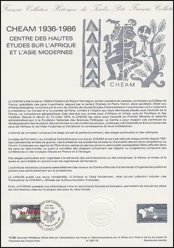 Collection Historique: Centre CHEAM pour des études supérieures Asie & Afrique 1936-1986