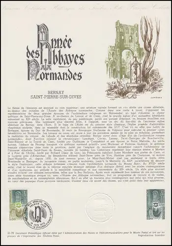 Collection Historique: L'église de l'abbaye de Barnay Saint-Pierre-sur-Dives 16.6.1979