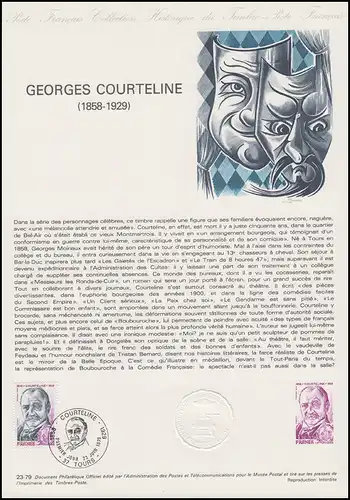 Collection Historique: Romancier Dramaticiste Satiriker Georges Courteline 1979