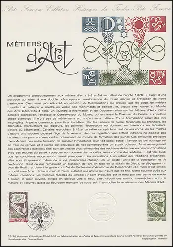 Collection Historique: Métalliers d'Art - Artisanat 9.9.1978