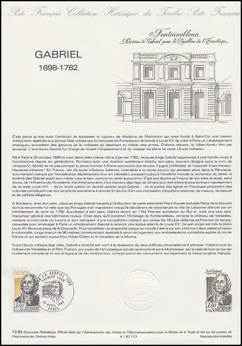 Collection Historique: Architecte du Classicisme Ange-Jacques Gabriel 16.4.1983