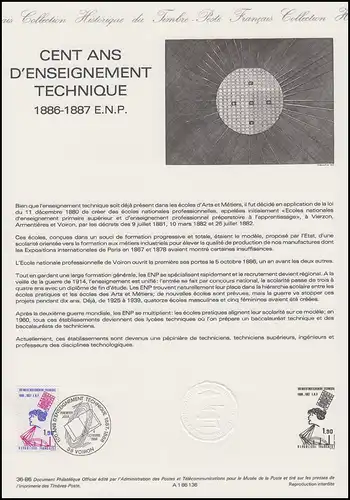 Collection Historique: Formation technique / Département Technique 4.10.1986