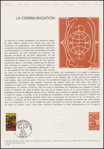 Collection Historique La Communication - Communication 12.6.1976