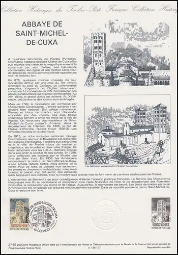 Collection Historique: Abbaye / Abtei von Saint-Michel-de-Cuxa 6.7.1985