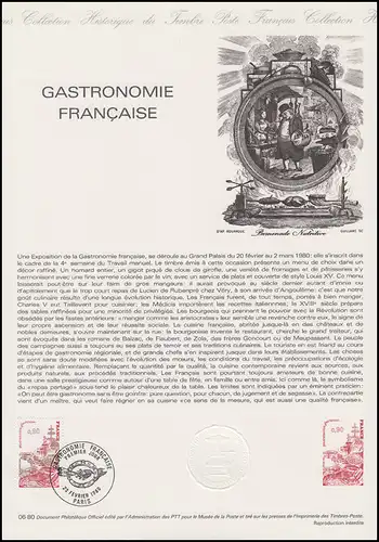 Collection Historique: Gastronomie Française - Gastronomie et Cuisine 1980