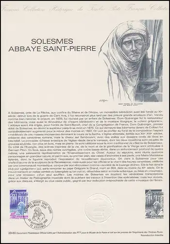 Collection Historique: Abbaye bénédictine Saint-Pierre de Solesmes 20.9.1980