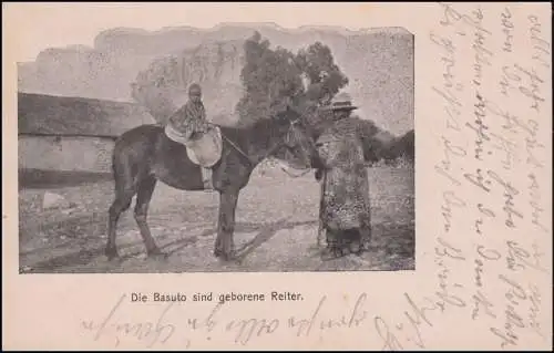 Feldpost 16. RESERVE-DIVISION 19.11.1914 auf AK Die Basuto sind geborene Reiter