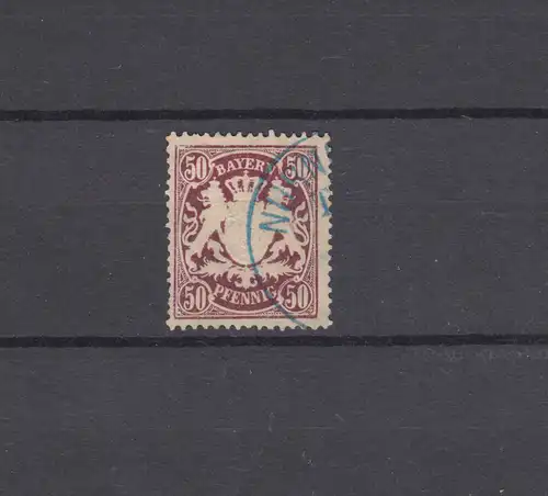 Bayern 63 armoiries 50 Pf - TS-Randstamp in blaue NÜRNBERG Telegrafensation