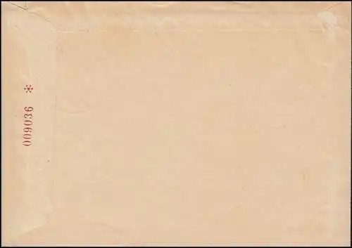 1. Vol de la voile postale en RDA avec BABY DDR 1509, Lettre de bijoux MEININGEN 15.8.56