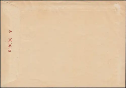 1. Vol de la voile postale en RDA avec BABY DDR 1509, Lettre de bijoux MEININGEN 15.8.56