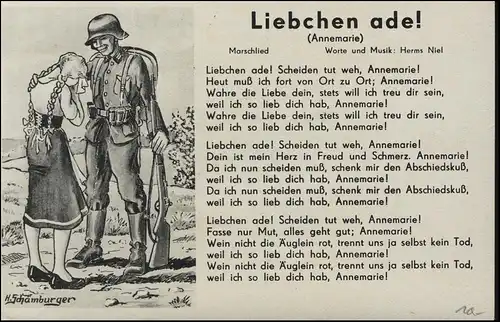 Feldpost: Feldpost b/15.7.40/34659 auf AK Marschlied