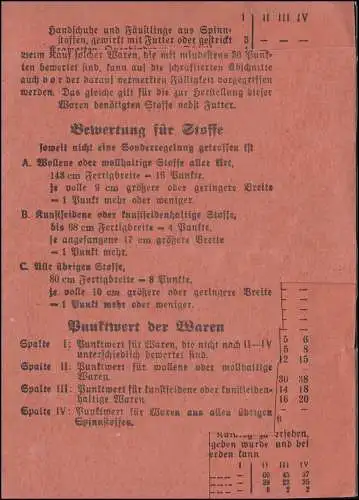 Municipalité Sousrieden / Witzenhausen 2. Carte de vêtements de Reich valable jusqu'au 31.8.41