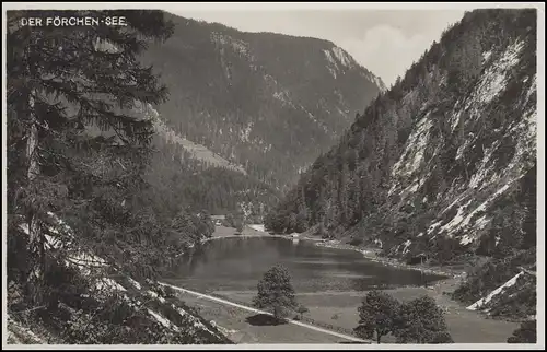 Ansichtskarte: Der Förchen-See, EF 6 Pf RUHPOLDING 1.7.35