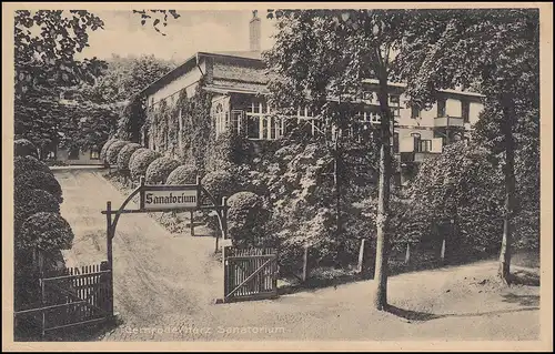 Carte de vue Sanatorium Gernrode (HARZ) 12.2.45 comme poste de terrain