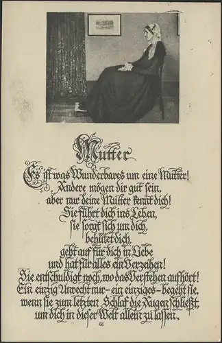 Ansichtskarte Bunte Reihe Nr. 1d: Gedicht: Mutter ..., Darmstadt 1.5.31