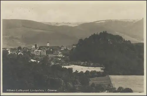 Carte de vue Lindenfels/Odenwald Vue panoramique, SSt station thermale d'altitude 26.10.29