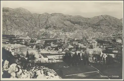 Carte de vue Citinje/Monténégro: Panorama, utilisé vers 1930