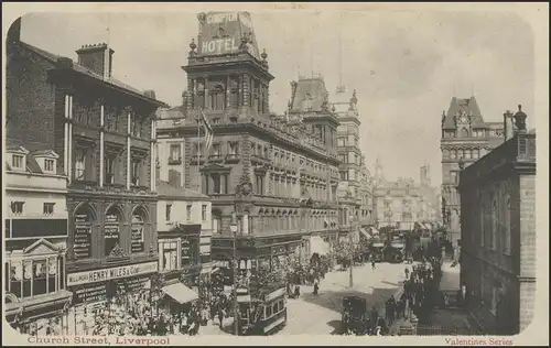 Ansichtskarte Liverpool: Church Street, ungebraucht 