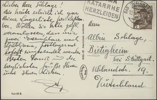 Ansichtskarte Bad Gleichenberg: Hotel Grazerhof, Bad Gleichenberg 10.9.37