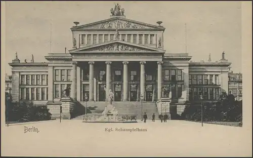 Carte de Berlin: Maison royale de théâtre, inutilisé environ 1900