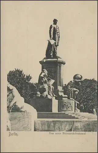 Carte de vue Berlin: Le nouveau monument à bismarck, inutilisé vers 1910