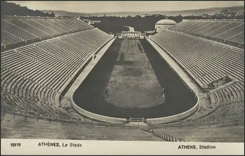 Carte de l'Athen: Le Stade, Athènes/Grèce 1929