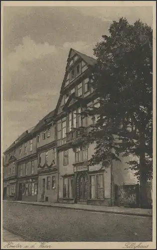 Carte de vue Höxter sur la Weser: Tillyhuas, Hötter 26.8.1916