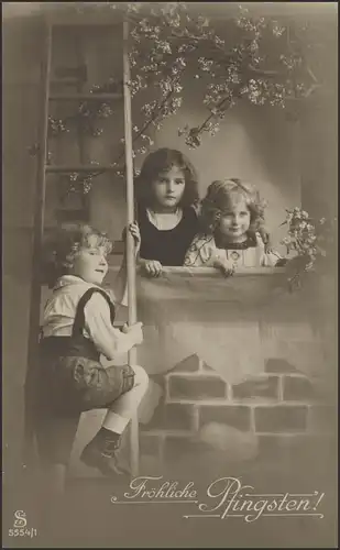 Carte de vue Joyeuse Pentecôte, Basses-Croix/Erkelenz 27.5.1917