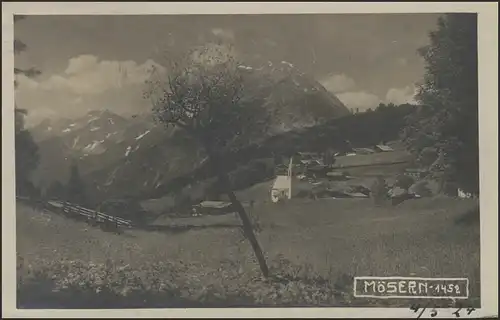 Ansichtskarte Mösern/Tirol, Mittenwald 4.5.1924