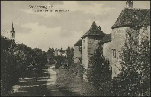 Carte de vue Weißenburg/Bayern: Vue partielle muraille de ville, Weissenburg 24.10.25