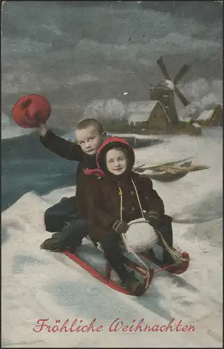 Ansichtskarte Weihnachtsgrüße, Düsseldorf 23.12.1908 nach Niederkrüchten 