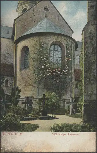 Carte d'affichage Hildesheim: Rosenstock, 1000 ans, Hilldeshem 1.8.1908