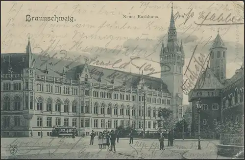 Ansichtskarte Braunschweig: Neues Rathaus, Braunschweig 6.12.01