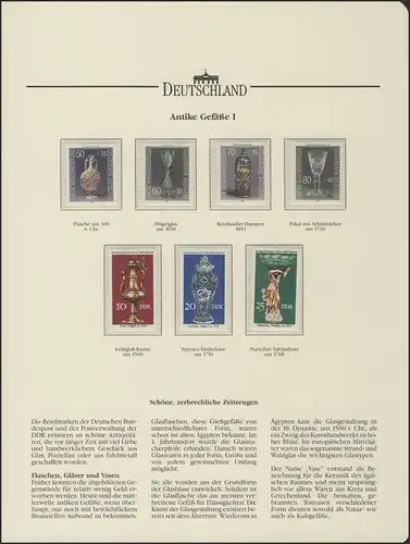 Vaisselle: bouteilles et verres & vases, 4 marques Bund & 3 marques RDA **