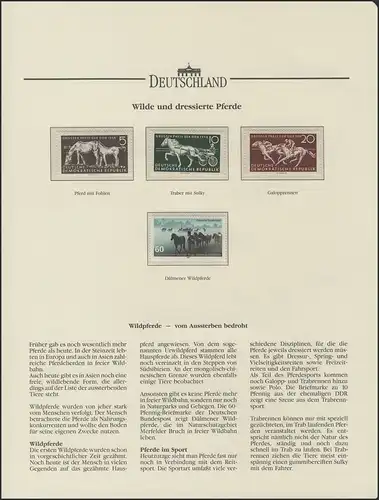 chevaux sauvages et dressés: chevaux dülmener & chevaux, 4 valeurs **