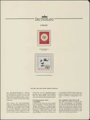 UNICEF - Fonds d'aide à l'enfance des Nations unies et Prix Nobel de la paix, 2 timbres RDA/Alliance **