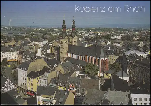 1583y Koblenz EF AK Stadtansicht SSt Koblenz Deutsches Eck & Confluentes 25.4.92