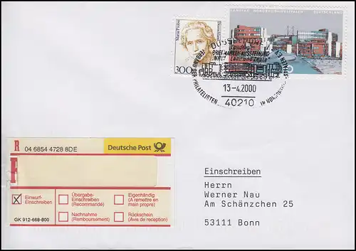 2110 Landtag NRW Düsseldorf, MiF R-FDC ESSt Düsseldorf Landtage 13.4.2000