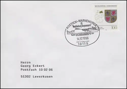 1661 Mecklenburg-Vorpommern, Bf SSt Rostock FS Mecklenburg-Vorpommern 14.12.1996